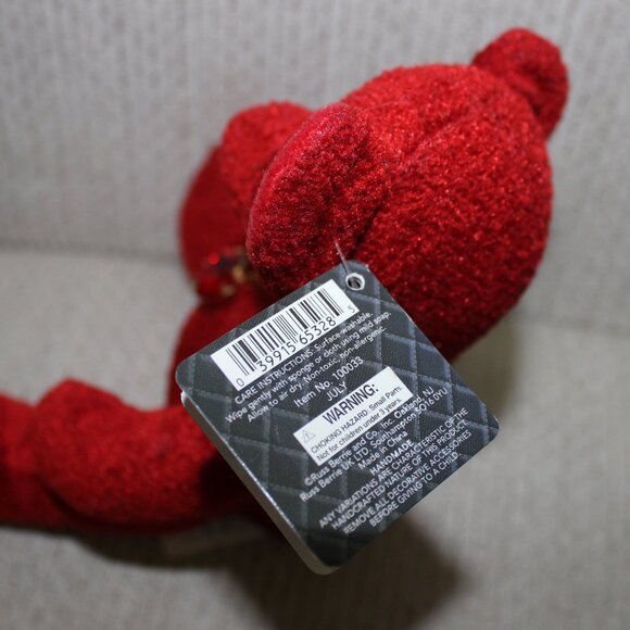 3/$55❤️1980s vintage Russ Bears Of The Month July Red Ruby Pendant Birthstone - Picture 6 of 8